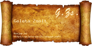 Geleta Zsolt névjegykártya